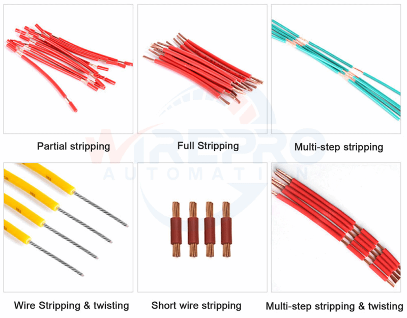 Wire stripping machine samples